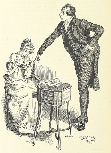 pride and prejudice - almost as soon as I entered the house