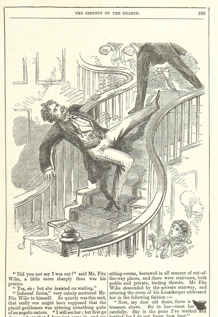 serpent on the hearth - falling down stairs