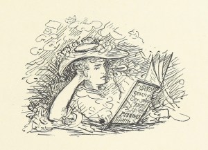 belle and the dragon - reading in hat
